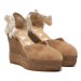 Manebi Espadrilky Hamptons Heart-Shaped Wedge Espadrilles W 1.6 WH Béžová