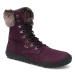 Barefoot dámske zimné topánky Koel - Levi Tex Lambswool Purple fialová