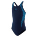 Speedo BOOMSTAR SPLICE FLYBACK Dievčenské jednodielne plavky, tmavo modrá, veľkosť