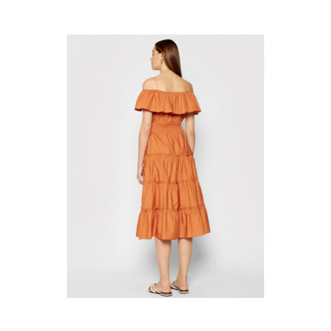 Rinascimento Letné šaty CFC0103583003 Oranžová Regular Fit