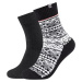 Bielo-čierne pánske vianočné ponožky Skechers 2PPK Men Casual Fashion Jacquard Socks SK41049-999