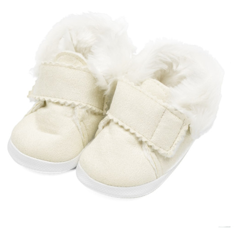 Dojčenské zimné semiškové capačky New Baby 6-12 m béžové 6-12 m, 20C49976