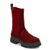 Tommy Hilfiger Členková obuv s elastickým prvkom Essential Suede Chelsea Boot FW0FW07489 Hnedá