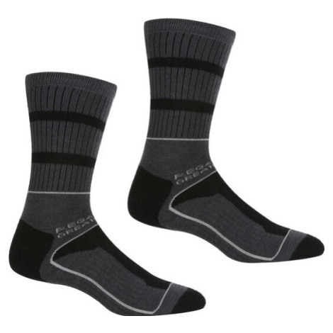 Pánske ponožky Regatta RMH045 Samaris 599 čierno šedé Černá 43-47