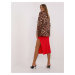 HNEDÉ OVERSIZE SAKO S LEOPARDÍM VZOROM -DHJ-MA-2002A-1.88-BROWN