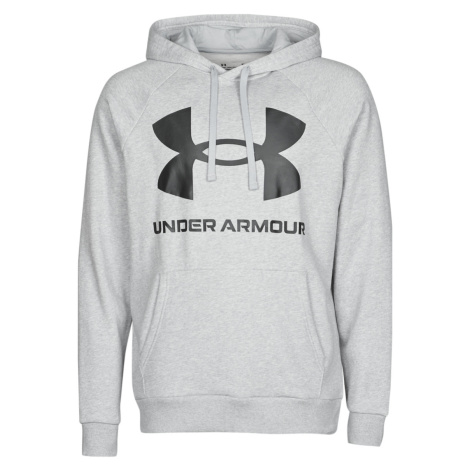 Under Armour  UA RIVAL FLEECE BIG LOGO HD  Mikiny Šedá