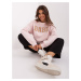 Light pink sweatshirt without hood with inscription