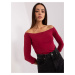 Burgundy waisted Spanish blouse BASIC FEEL GOOD