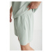 GRIMELANGE RAMADANP012 Men's 100% Cotton Waffle Mint Green Short