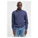 MIKINA GANT SACKER RIB HALF ZIP DARK JEANSBLUE MELANGE