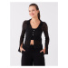 LC Waikiki Women's V-Neck Lace Long Sleeve Cardigan