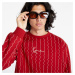 Mikina Karl Kani Small Signature Ziczac Pinstripe Crew Dark Red/ Off White