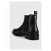 Kožené topánky chelsea Calvin Klein Chelsea Boot pánske, čierna farba