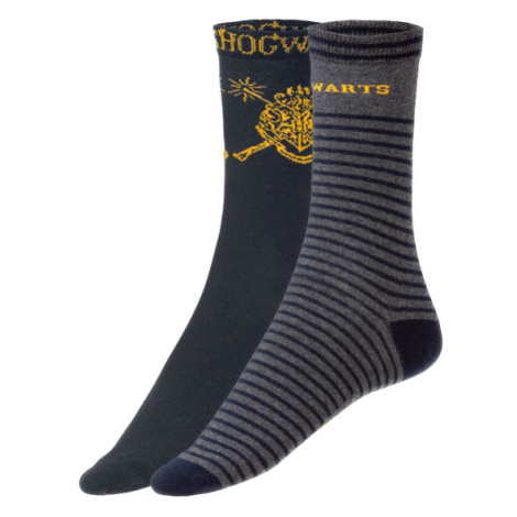 Pánske ponožky Harry Potter, 2 páry (pruhy/tmavosivá/navy modrá)