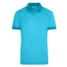 James&amp;Nicholson Pánska polokošeľa JN706 Turquoise Melange