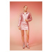 DEFACTO A-Line Pink Shiny Mini Skirt