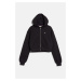 MIKINA GANT SHIELD CROPPED SWEAT ZIP HOODIE BLACK