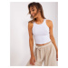 BIELY REBROVANÝ CROP TOP TW-TP-OB066.39P-WHITE