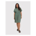 Vero Moda Curve Každodenné šaty Lailah 10266754 Zelená Regular Fit