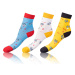 Bellinda CRAZY KIDS SOCKS 3x - Detské bláznivé ponožky 3 páry - žltá - modrá - čierna