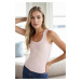 23249 Dewberry Ribbed Basic Women Undershirt-PINK