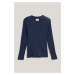 SVETER GANT MINI CABLE KNIT C-NECK EVENING BLUE