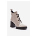 Patented, insulated high-heeled shoes, light grey S.Barski