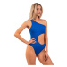 Nebbia One Shoulder Asymmetrical Monokini 459 Blue Women's Swimsuit