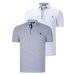 DUAL SET T8582 DEWBERRY MENS T-SHIRT-WHITE-GREY