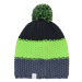 Detská zimná čiapka COLOR KIDS Hat - Colorblock-2144-Green Gecko