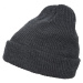 Long knitted beanie dark grey