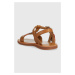 Detské kožené sandále Pom D'api hnedá farba