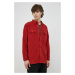 Manšestrová košeľa Levi's pánska, červená farba, voľný strih, s klasickým golierom