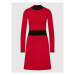 Hugo Úpletové šaty Sumery 50465784 Červená Slim Fit