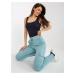 Dark mint women's cargo sweatpants