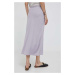 Sukňa Calvin Klein fialová farba,midi,áčkový strih,K20K203514