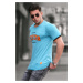 Madmext Printed Men's Turquoise T-Shirt 4593