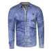 Modrá riflová košeľa pre pánov