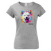Dámske tričko s potlačou plemena  Americký eskimácky pes s voliteľným menom