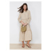 Trendyol Beige Piping Detailed Woven Dress