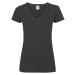 Black women's v-neck Valueweight Fruit of the Loom