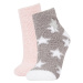 DEFACTO Women's Embroidery 2-pack Home Socks