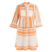 IZIA Letné šaty  oranžová / prírodná biela