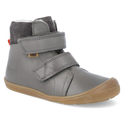 Barefoot detské zimné topánky Koel - Emil nappa Tex šedé