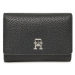 Tommy Hilfiger Veľká dámska peňaženka Th Emblem Med Wallet AW0AW14223 Čierna