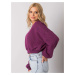 Tmavofialová dámska crop mikina RV-BL-7450.64-purple