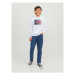 Jack&Jones Junior Mikina 12237459 Biela Regular Fit