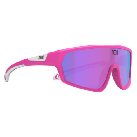 NEON Cyklistické okuliare - LOOP - ružová/biela