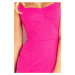 Malinovo ružové šaty s pekným výstrihom model 4976550