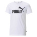 Puma ESS LOGO TEE B Chlapčenské tričko, biela, veľkosť